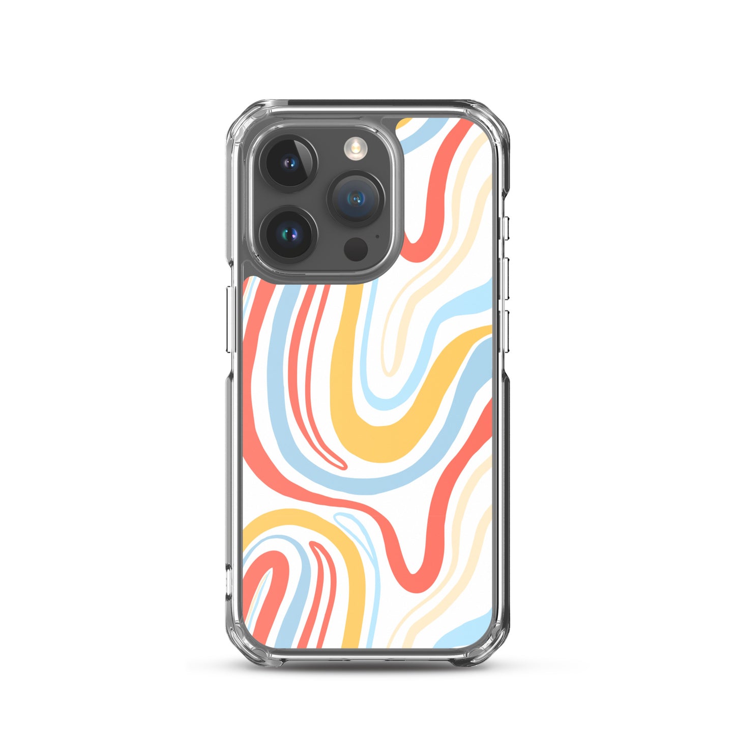 Colorful Wavy Pattern Clear Case for iPhone®