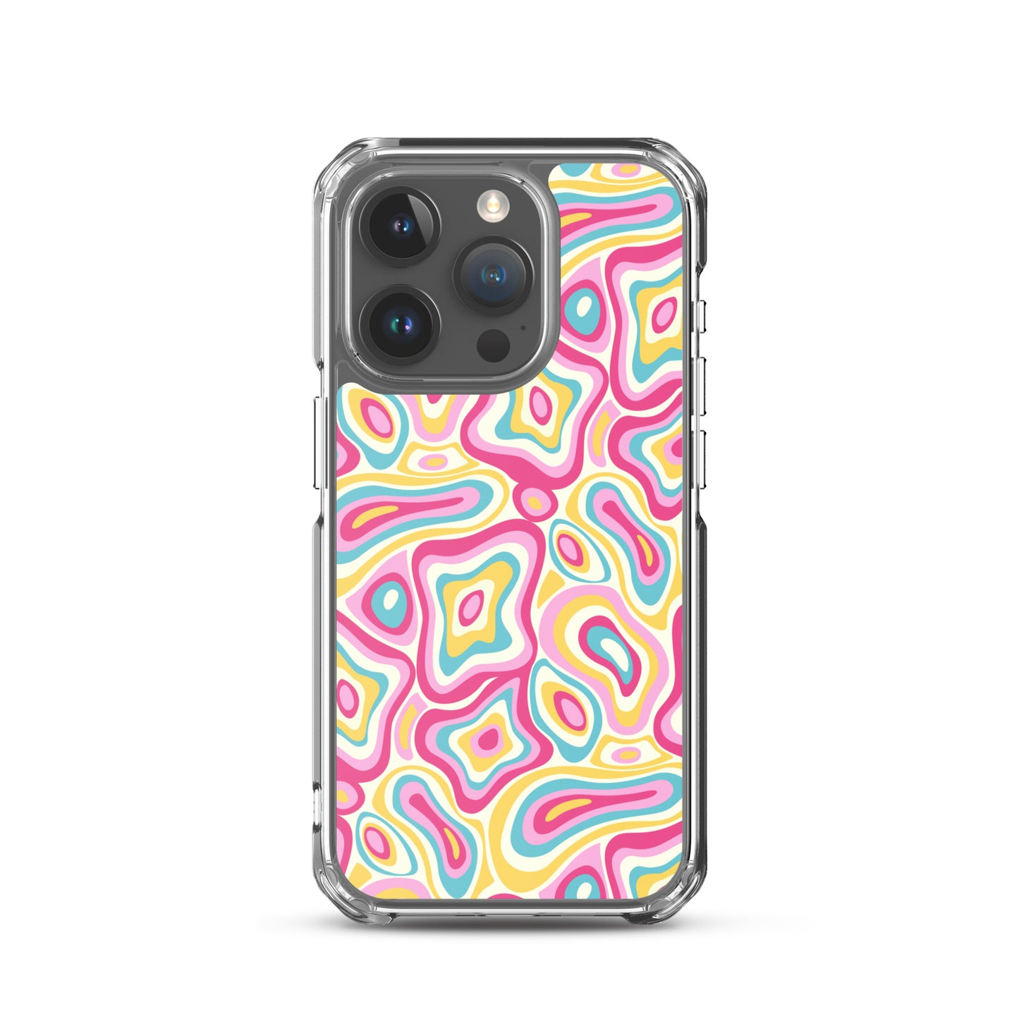 Colorful Groovy Psychedelic Pattern Clear Case for iPhone®