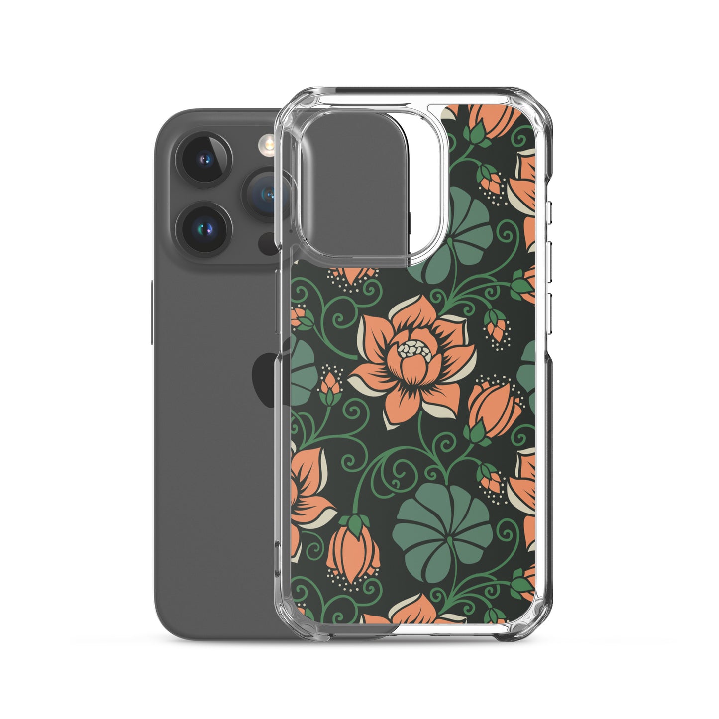 Elegant Flower Seamless Pattern Clear Case for iPhone®