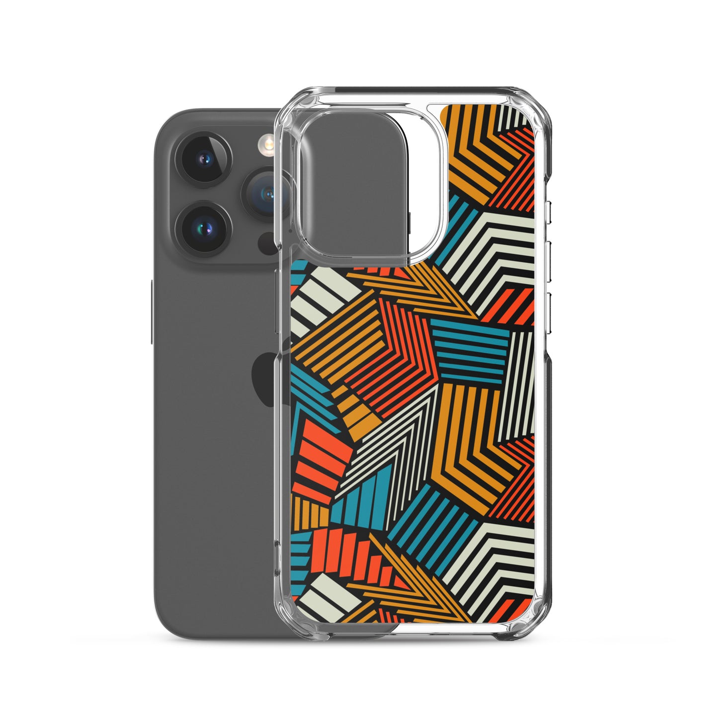 Seamless Abstract Pattern Depicting Colored Lines Clear Case for iPhone®
