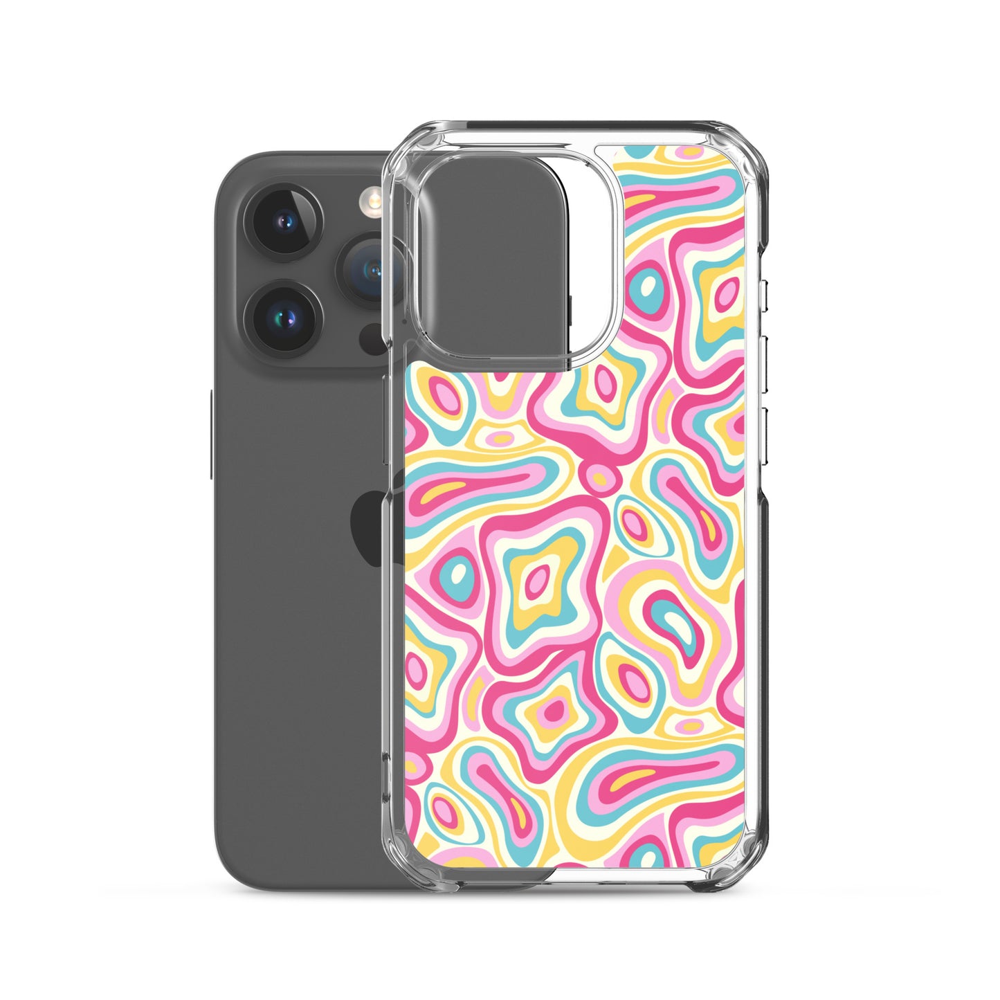 Colorful Groovy Psychedelic Pattern Clear Case for iPhone®