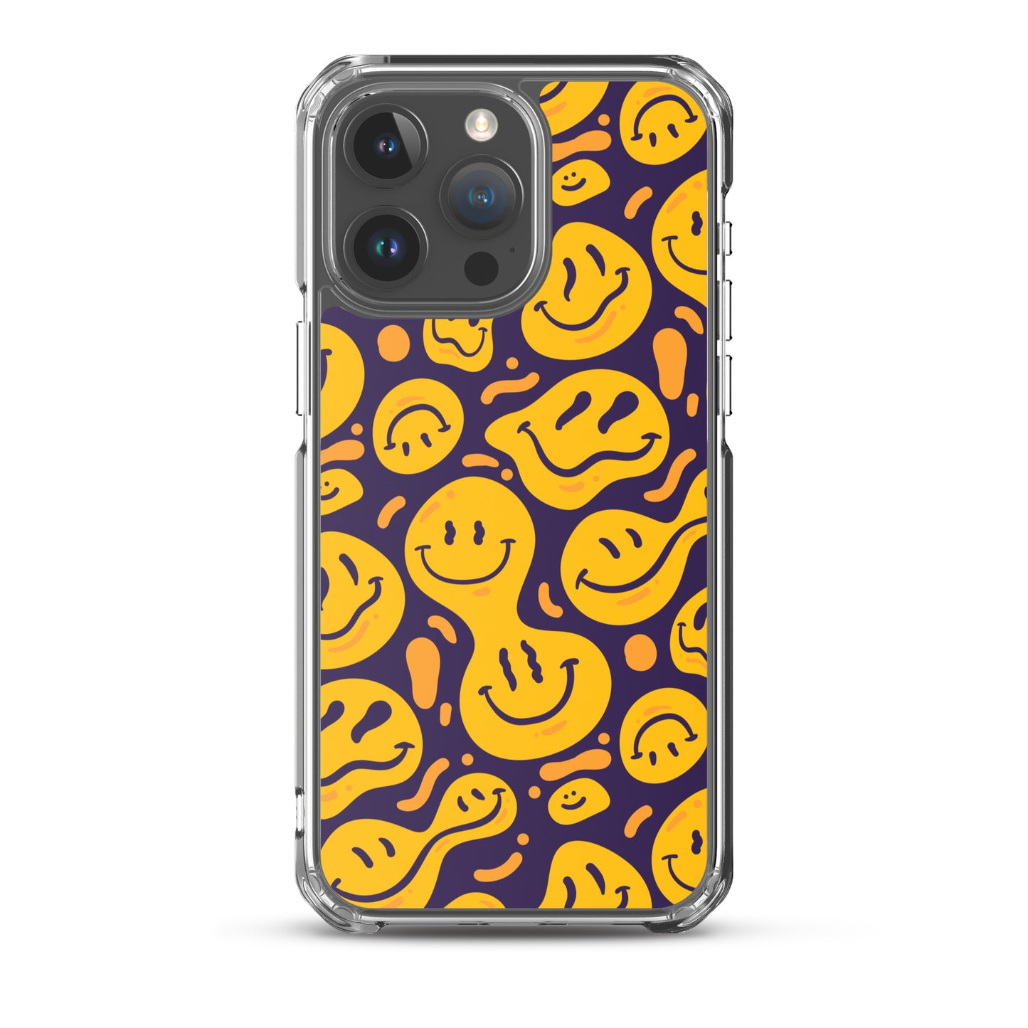 Distorted Smile Emoticon Pattern Clear Case for iPhone®