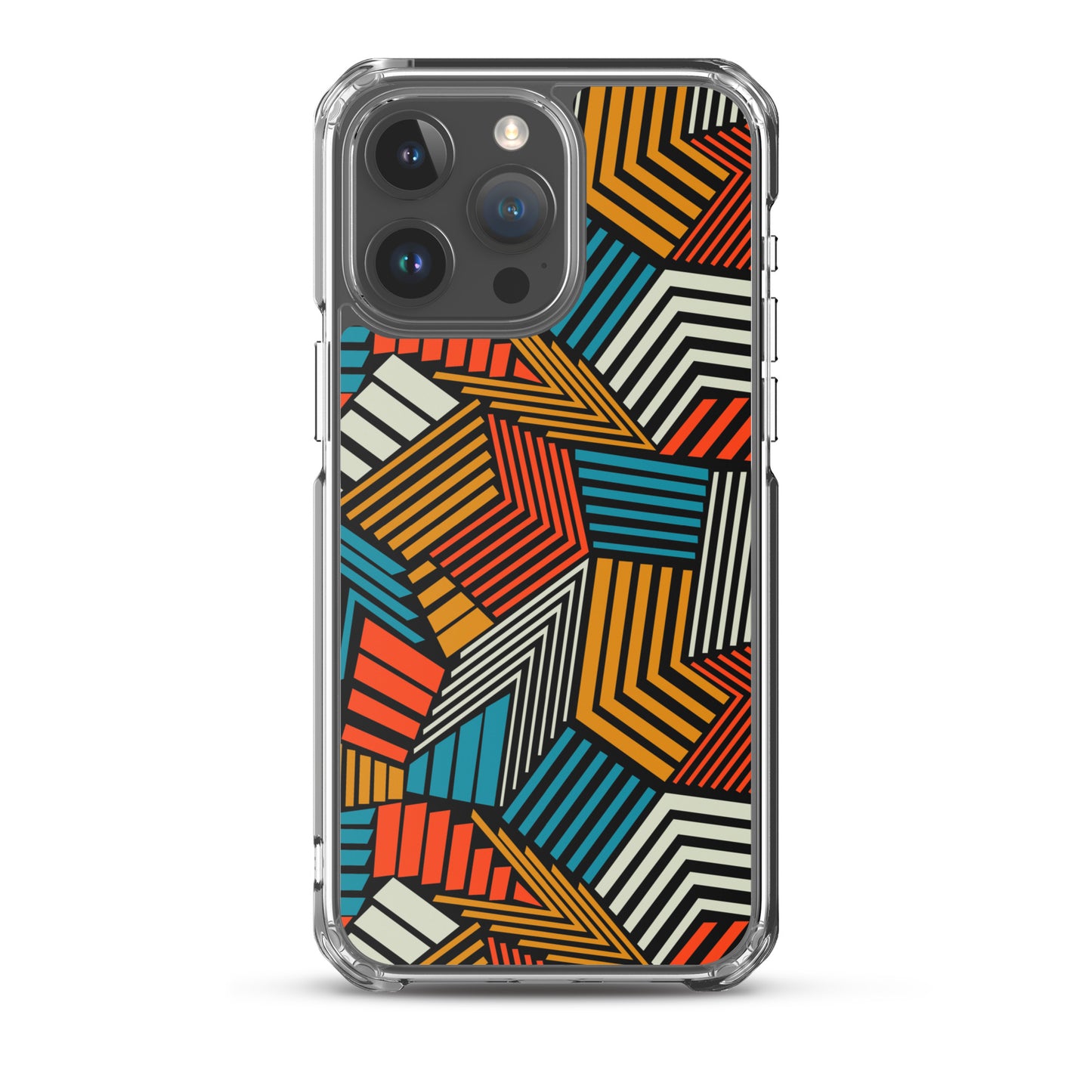 Seamless Abstract Pattern Depicting Colored Lines Clear Case for iPhone®