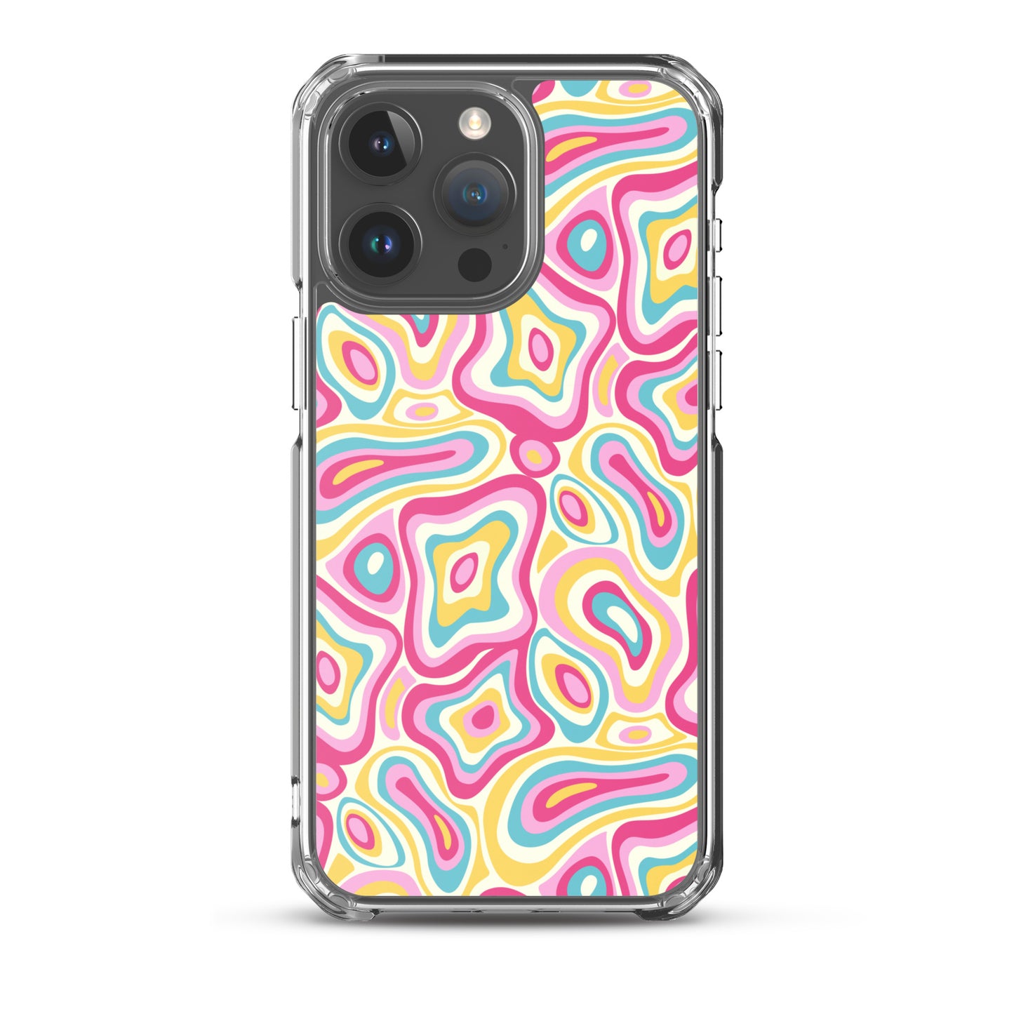 Colorful Groovy Psychedelic Pattern Clear Case for iPhone®