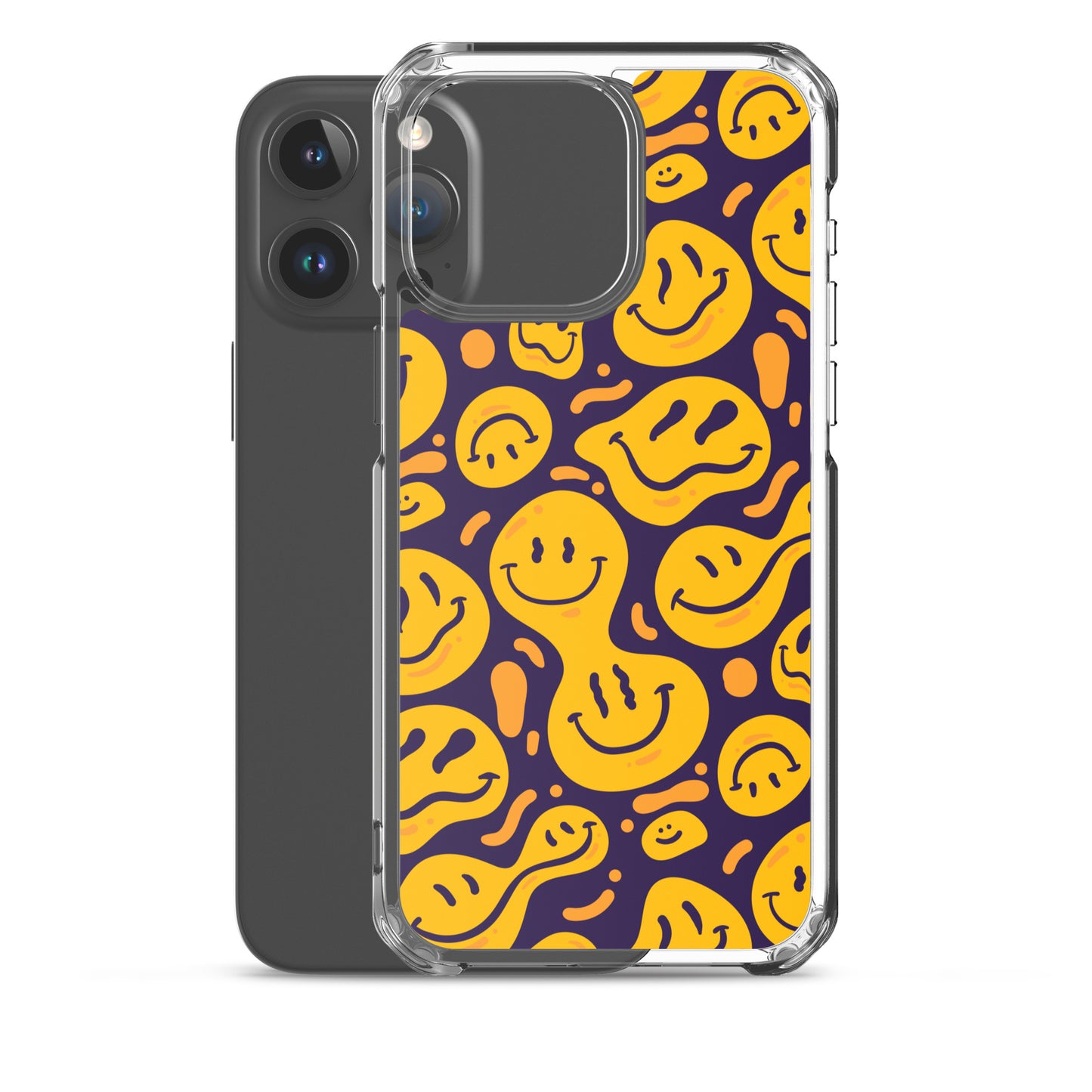 Distorted Smile Emoticon Pattern Clear Case for iPhone®