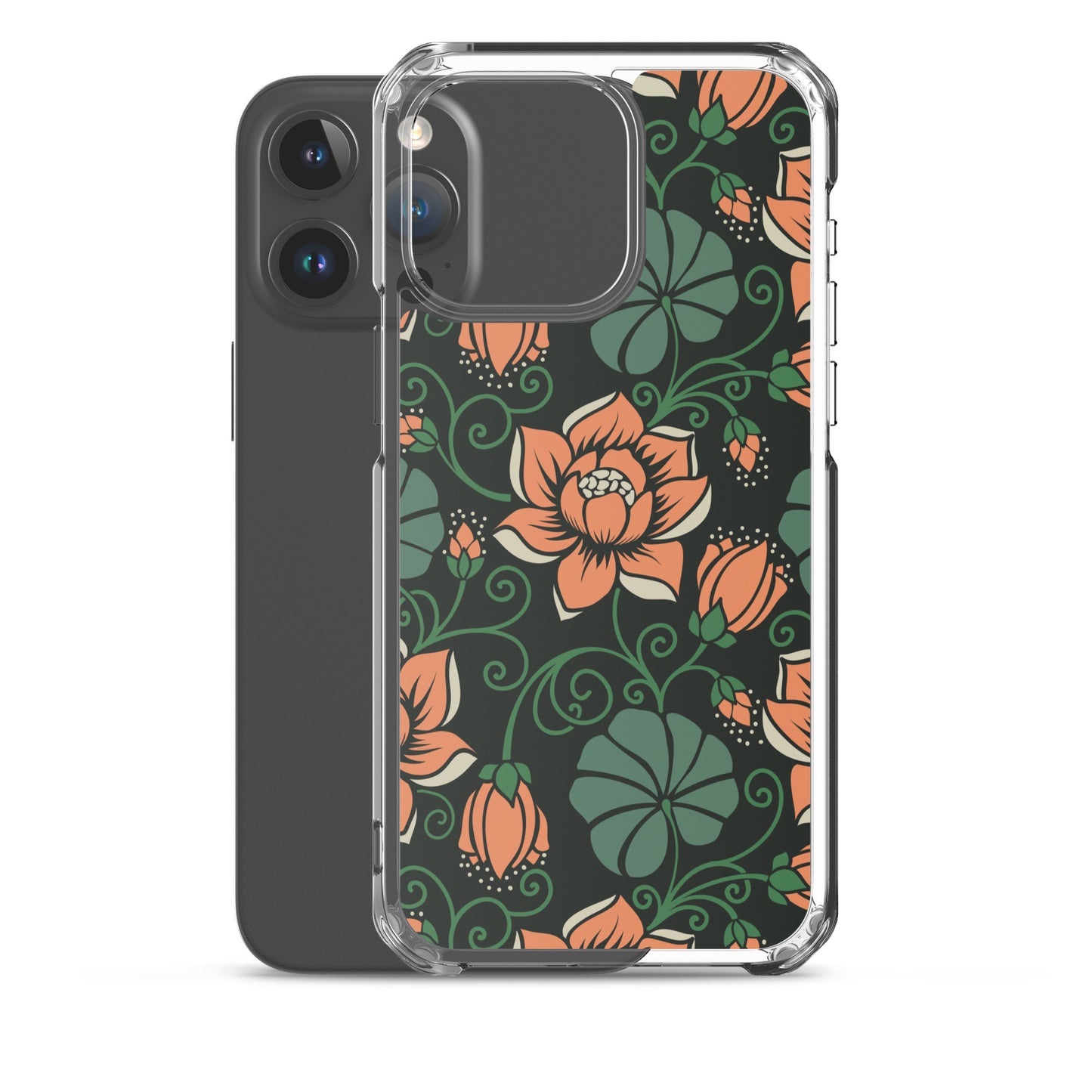 Elegant Flower Seamless Pattern Clear Case for iPhone®