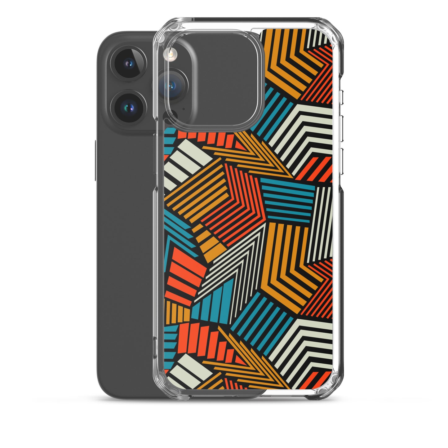 Seamless Abstract Pattern Depicting Colored Lines Clear Case for iPhone®