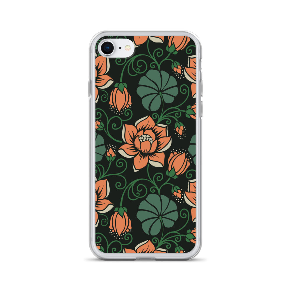 Elegant Flower Seamless Pattern Clear Case for iPhone®