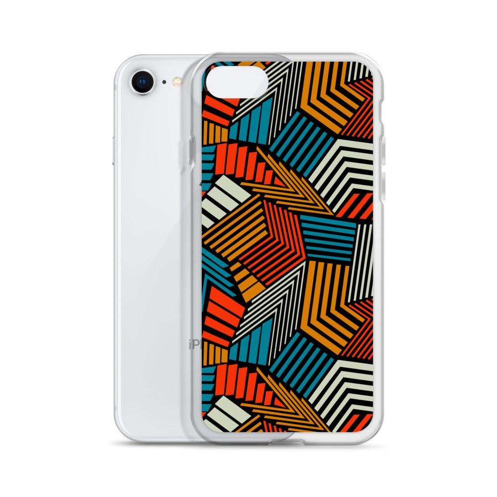 Seamless Abstract Pattern Depicting Colored Lines Clear Case for iPhone®