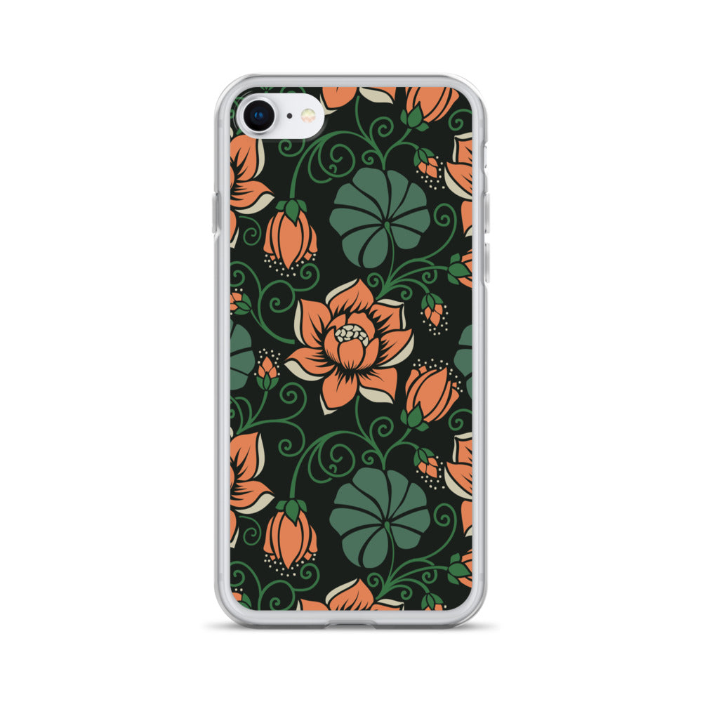 Elegant Flower Seamless Pattern Clear Case for iPhone®
