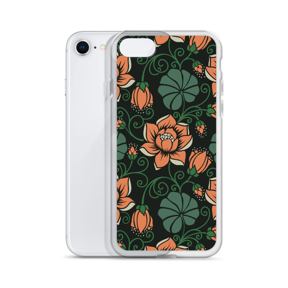 Elegant Flower Seamless Pattern Clear Case for iPhone®