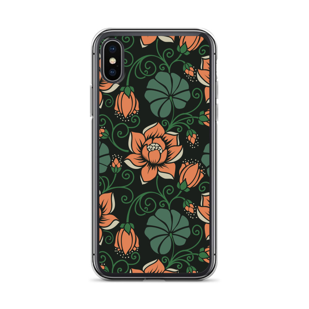 Elegant Flower Seamless Pattern Clear Case for iPhone®