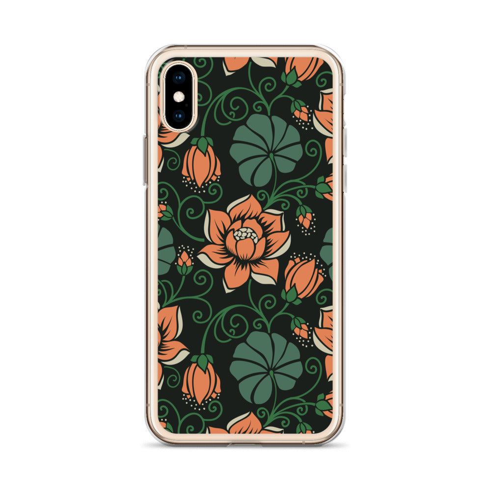 Elegant Flower Seamless Pattern Clear Case for iPhone®