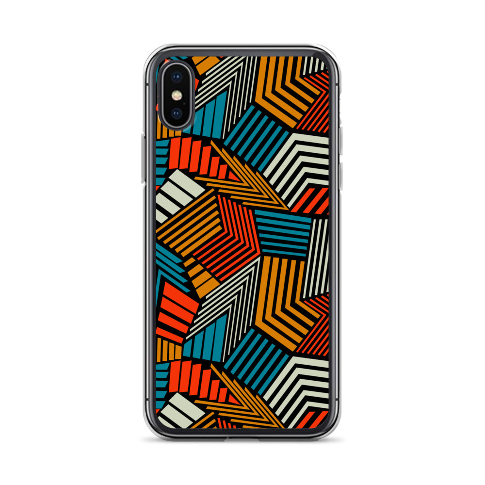 Seamless Abstract Pattern Depicting Colored Lines Clear Case for iPhone®