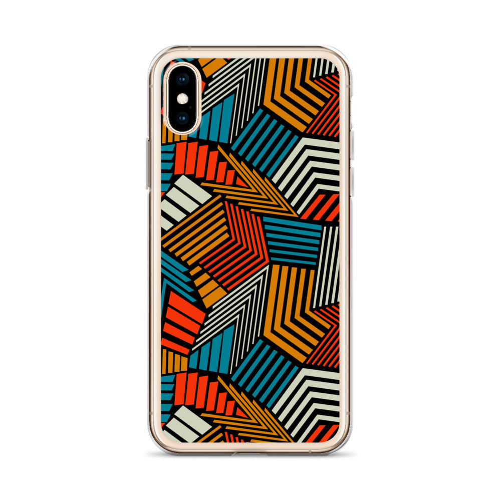 Seamless Abstract Pattern Depicting Colored Lines Clear Case for iPhone®
