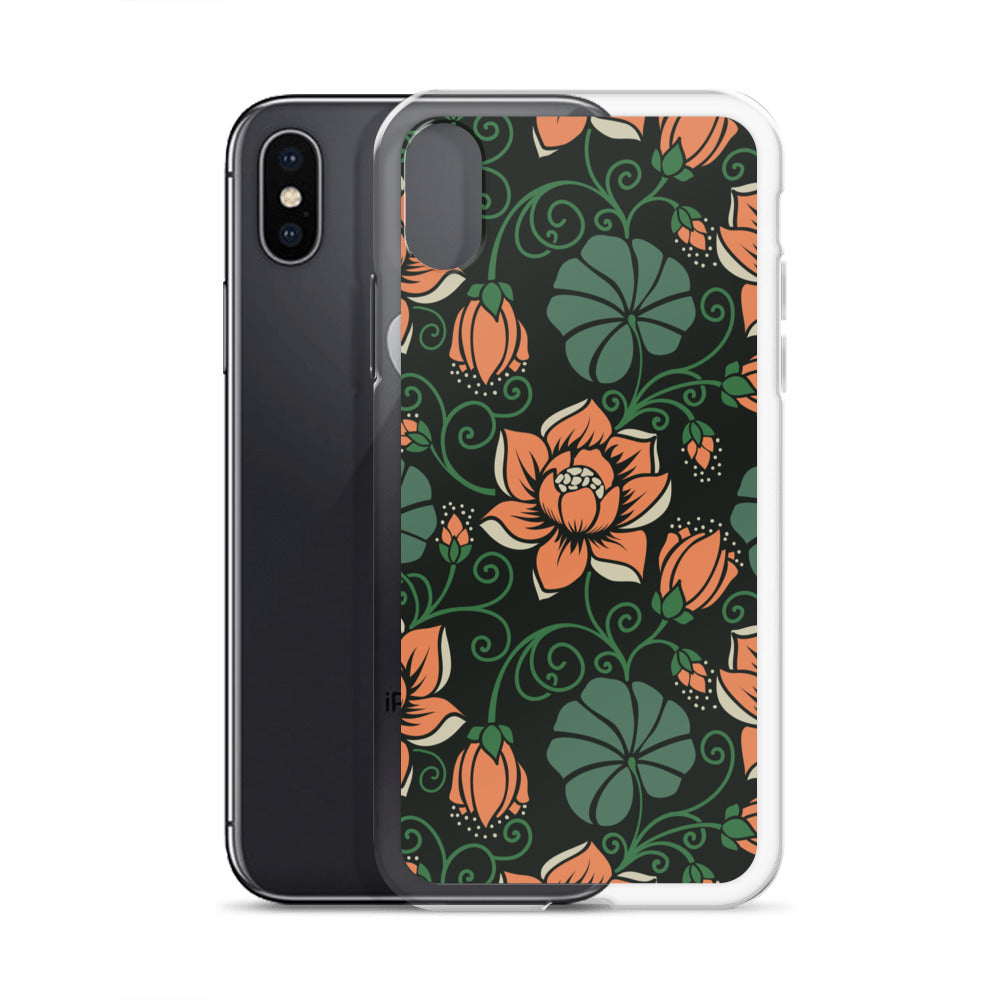 Elegant Flower Seamless Pattern Clear Case for iPhone®