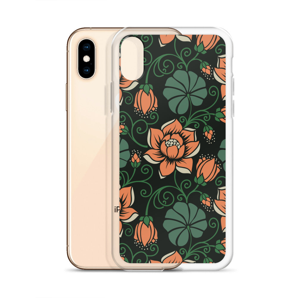 Elegant Flower Seamless Pattern Clear Case for iPhone®
