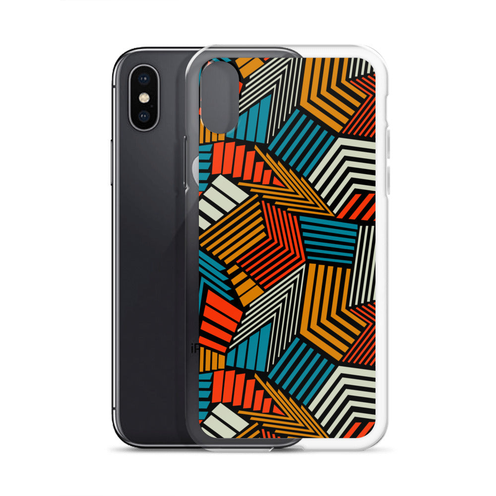 Seamless Abstract Pattern Depicting Colored Lines Clear Case for iPhone®