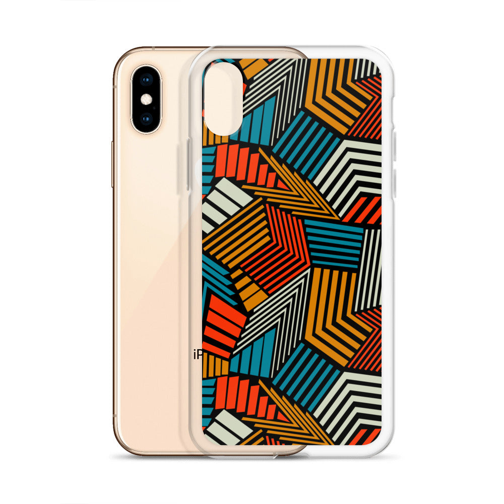Seamless Abstract Pattern Depicting Colored Lines Clear Case for iPhone®