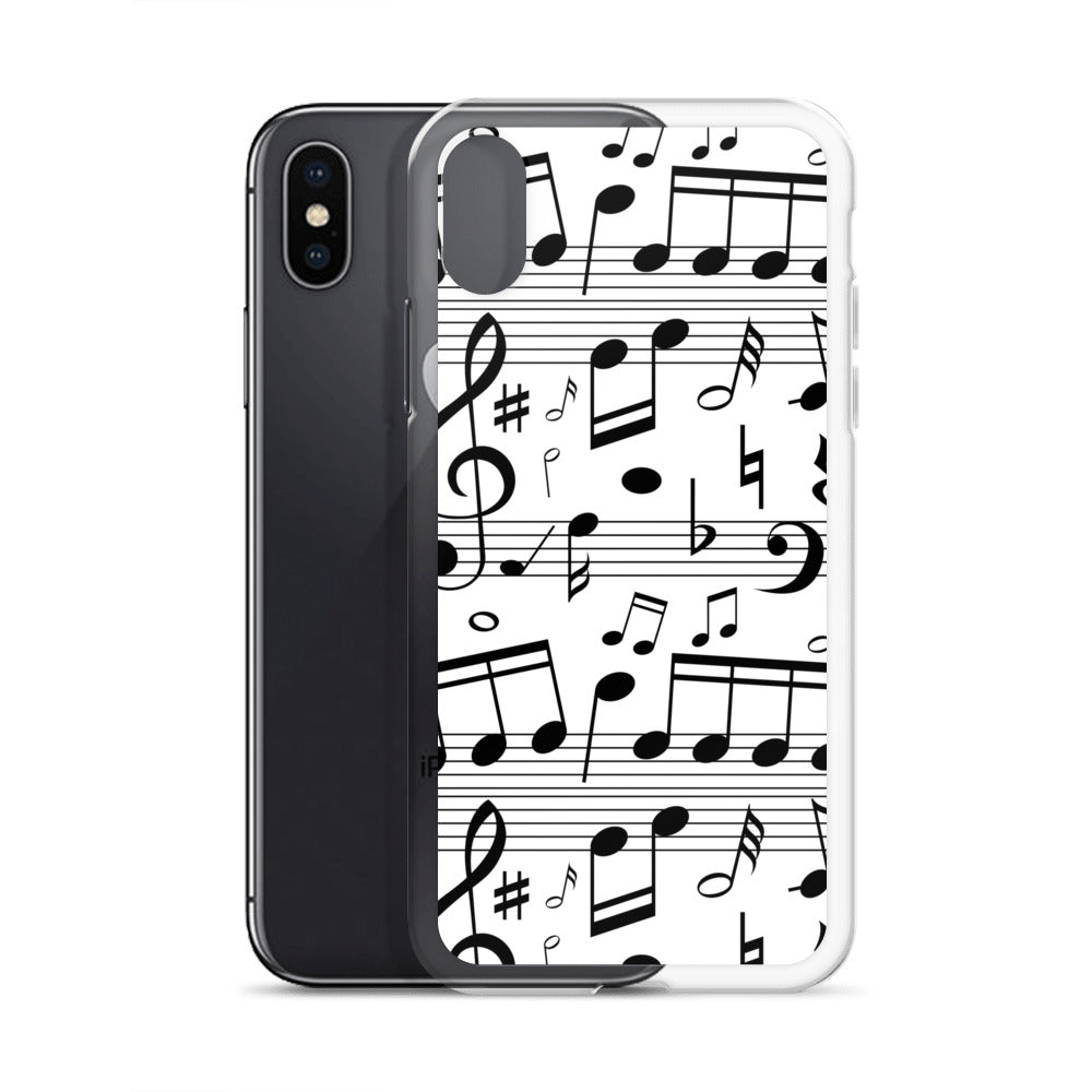 Seamless Music Notes Scales Clear Case for iPhone®