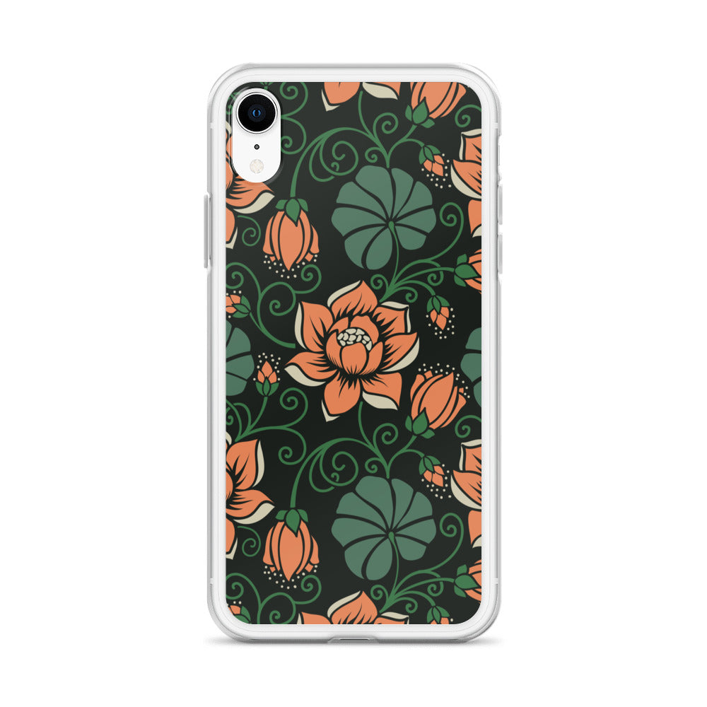 Elegant Flower Seamless Pattern Clear Case for iPhone®