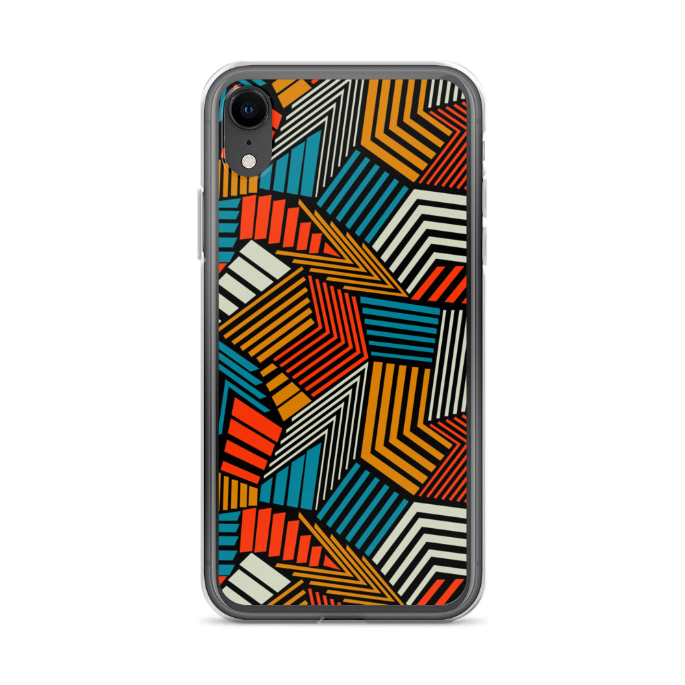 Seamless Abstract Pattern Depicting Colored Lines Clear Case for iPhone®