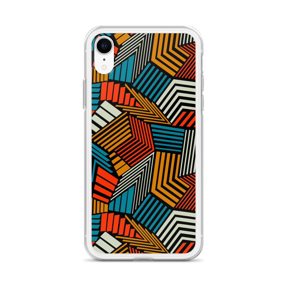 Seamless Abstract Pattern Depicting Colored Lines Clear Case for iPhone®