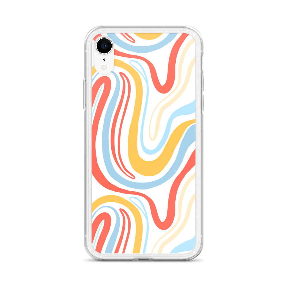 Colorful Wavy Pattern Clear Case for iPhone®