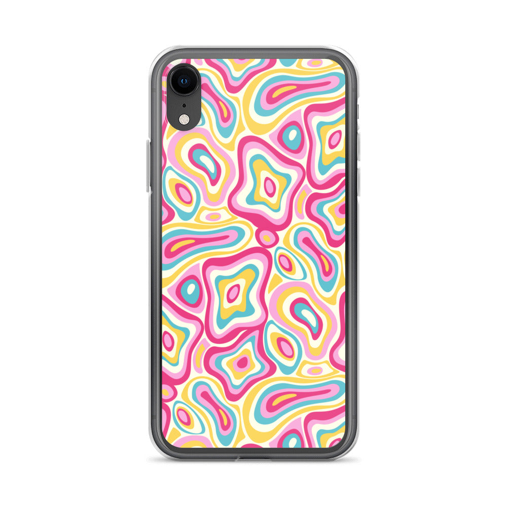 Colorful Groovy Psychedelic Pattern Clear Case for iPhone®