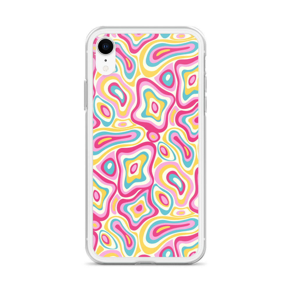 Colorful Groovy Psychedelic Pattern Clear Case for iPhone®