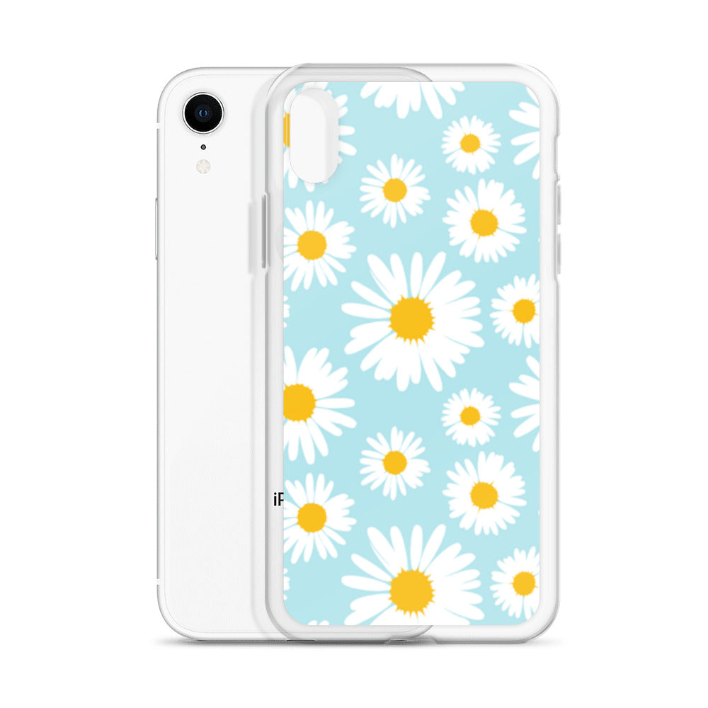 Lilly Flower Pattern Clear Case for iPhone