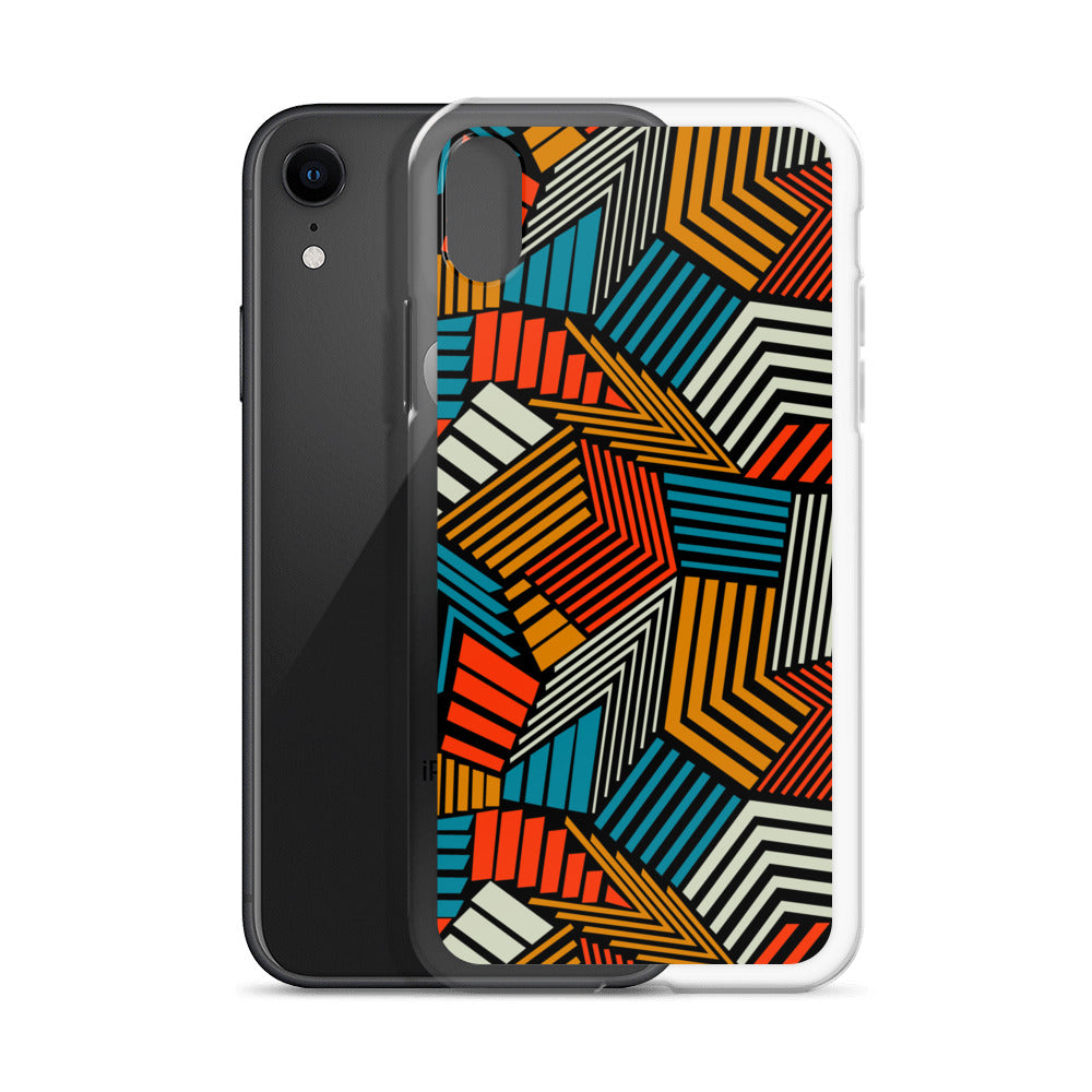 Seamless Abstract Pattern Depicting Colored Lines Clear Case for iPhone®