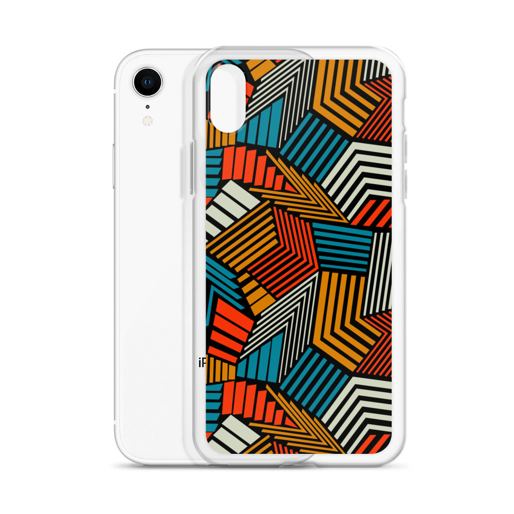 Seamless Abstract Pattern Depicting Colored Lines Clear Case for iPhone®
