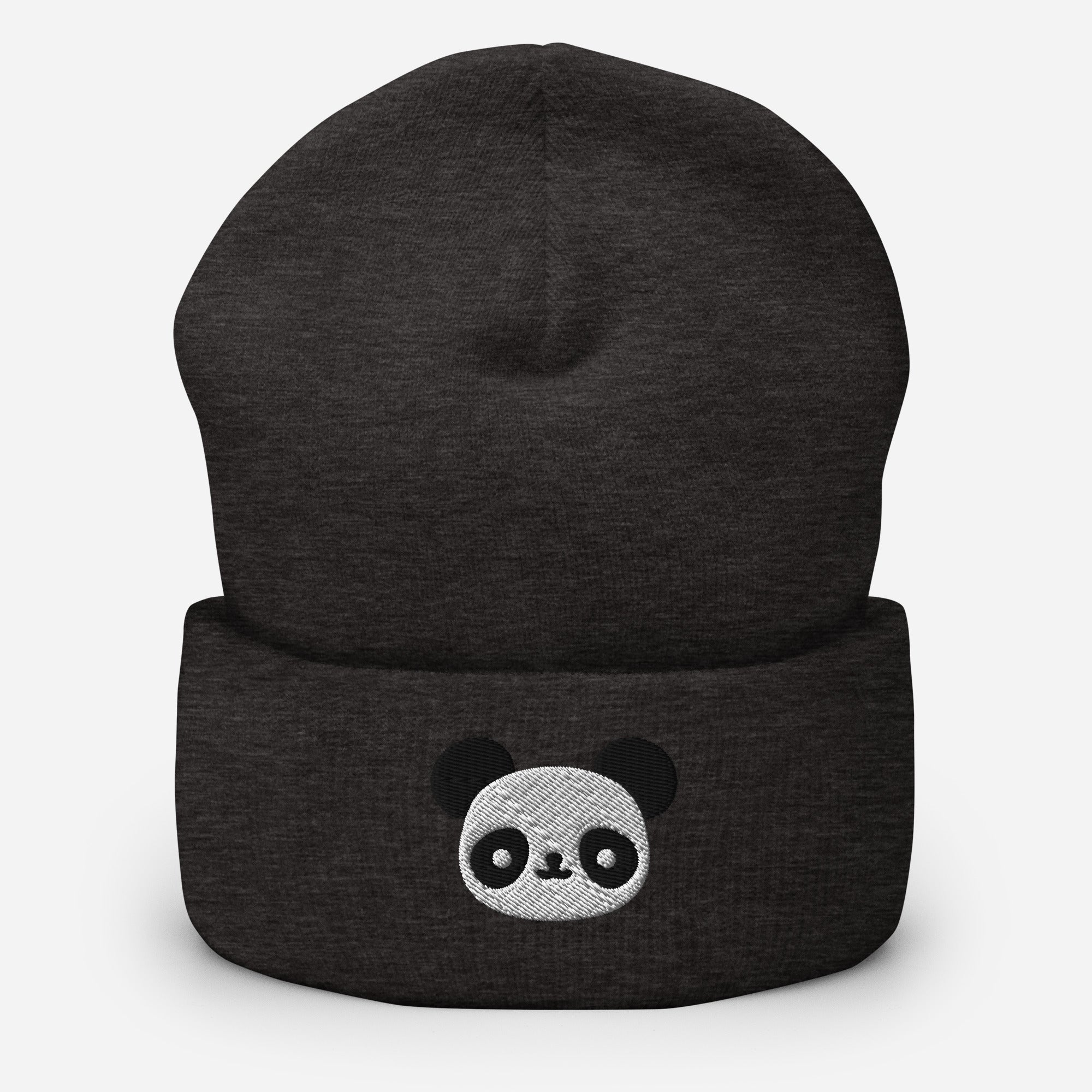 Baby Panda Beanie Cap, Embroidered Wild Animal Cuffed Beanie, Handmade Unisex Slouchy Cartoon Panda Bear Gift Hat Cap