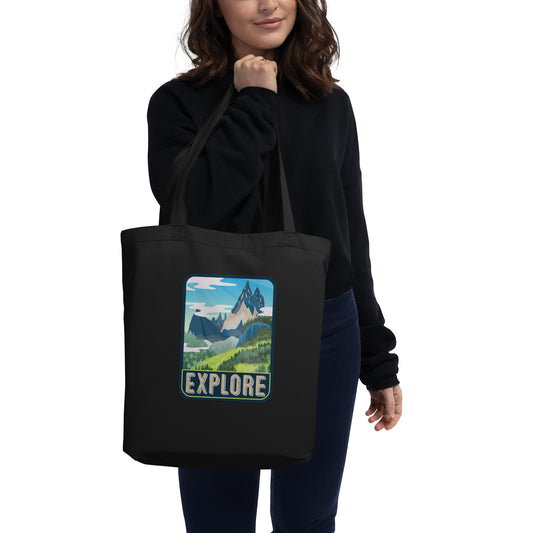 Explore Mountains Adventure Explorer Nature Camp Lover Hiking Outdoors Camping Eco Tote Bag