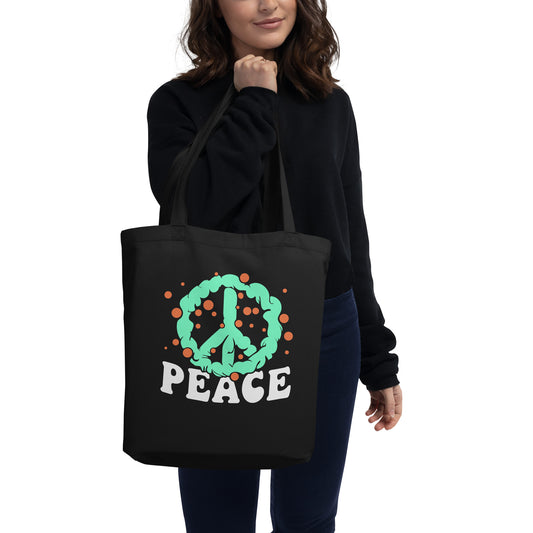 Peace Sign Secular International Peace Symbols Peace And Love Be Kind Pacifist Eco Tote Bag
