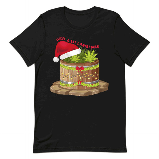 Have a Lit Christmas Cannabis Weed Xmas Funny Holiday Stoner | PRODUCT CODE: HVALTCHNBWD