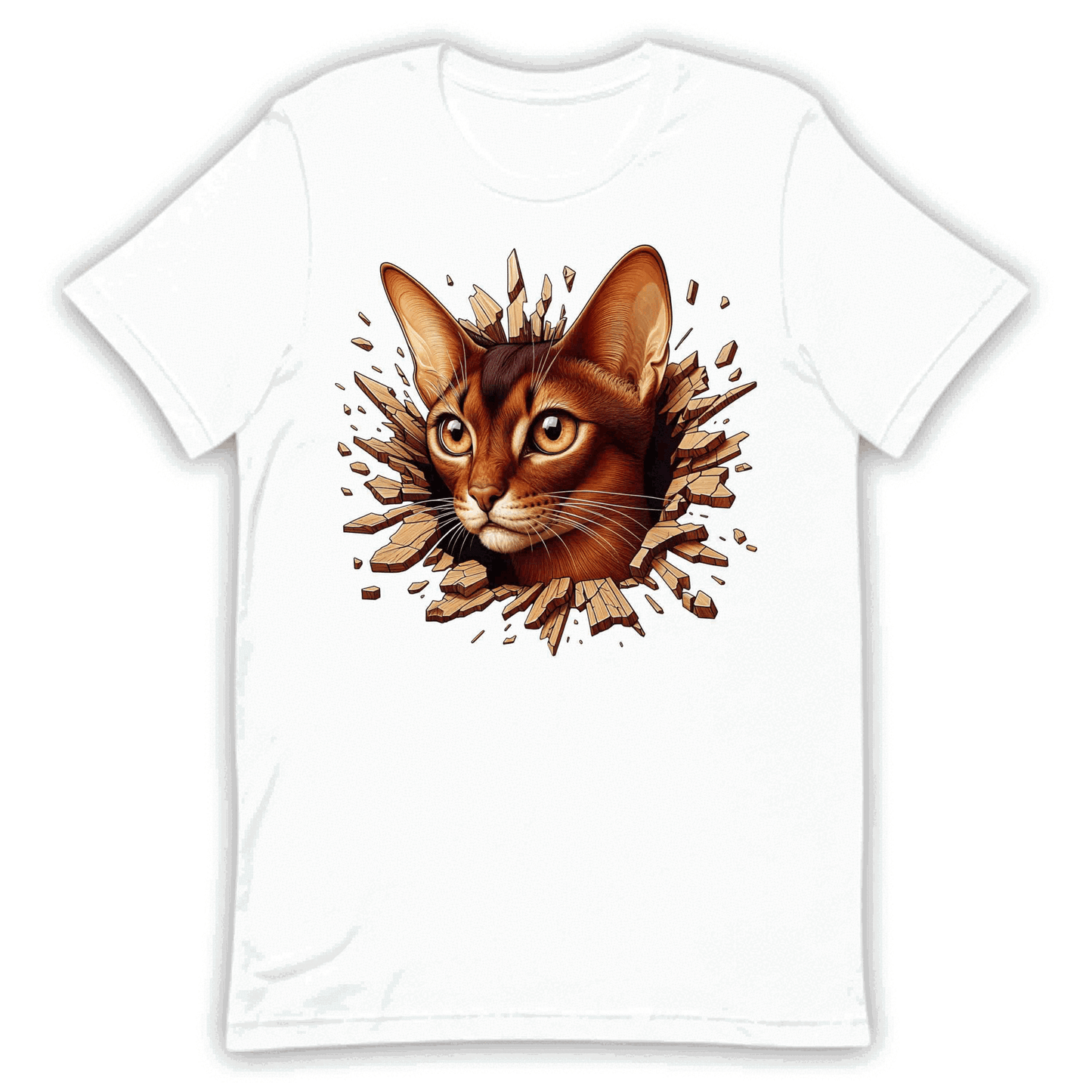 Abyssinian Cat Breaking Through Wall 3D Realistic Cat | PRODUCT CODE: ABSNYCTABRKF