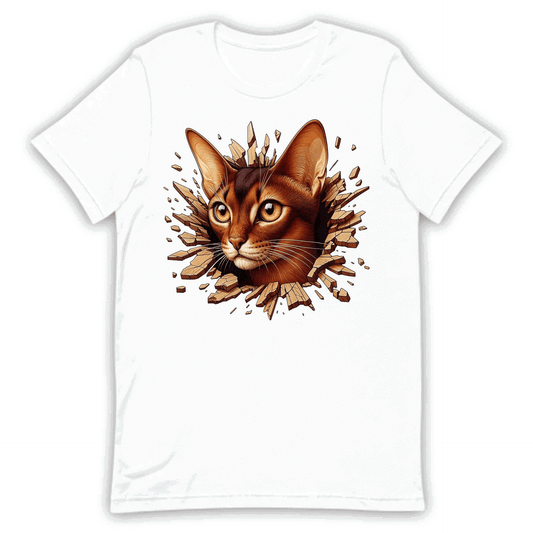 Abyssinian Cat Breaking Through Wall 3D Realistic Cat | PRODUCT CODE: ABSNYCTABRKF