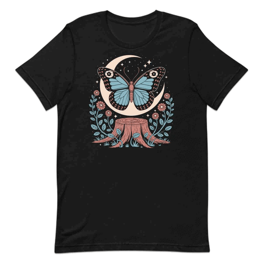 Enchanted Butterfly T-Shirt, Mystical Boho Sweatshirt, Celestial Cottagecore Hoodie | PRODUCT CODE: BUIETKLCM