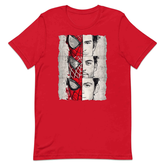 Spider-Man Trio T-Shirt, Tobey, Andrew & Tom Jumper – Marvel Multiverse Hero Hoodie & MCU Apparel | PRODUCT CODE: MCBEWQPL