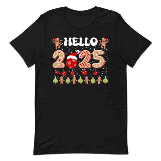 Hello 2025 Christmas Gingerbread Cookie Happy New Year | PRODUCT CODE: HOLTWNFCHRM