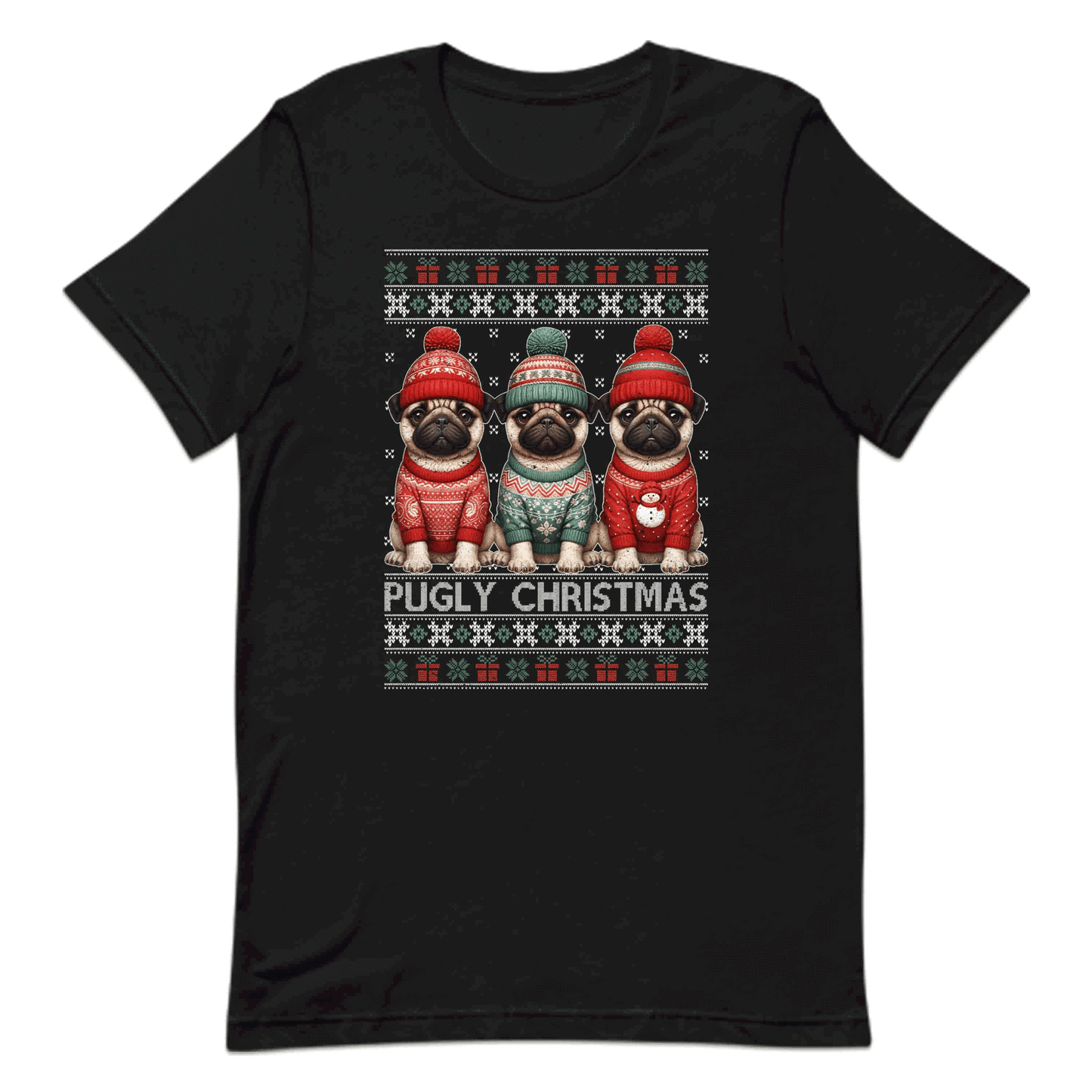 Pugly Christmas Pug Dog Xmas | PRODUCT CODE: PGLYDOCHRXMA