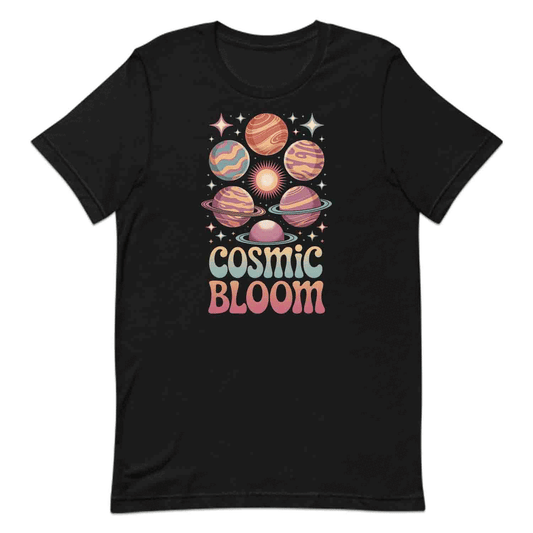 Groovy Cosmic Bloom T-Shirt, Retro Space Sweatshirt, Psychedelic Planet Hoodie | PRODUCT CODE: GKQHGWE