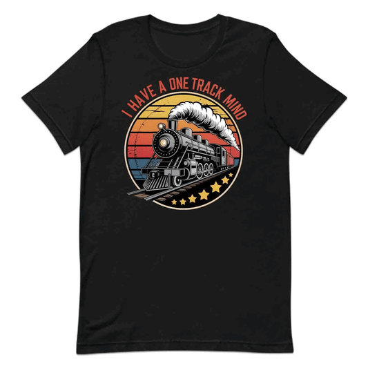 One Track Mind T-Shirt, Vintage Train Sweatshirt, Funny Railfan Hoodie | PRODUCT CODE: HBSADKJTM