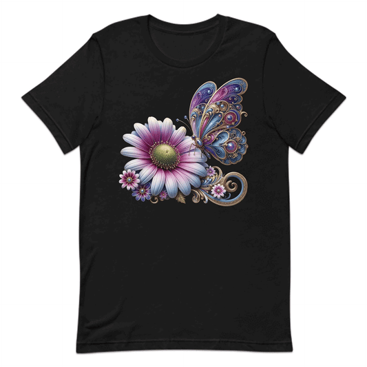 Bohemian Butterfly Floral Whimsical Nature-Inspired Daisy Flower | PRODUCT CODE: BHMNETFLWYN