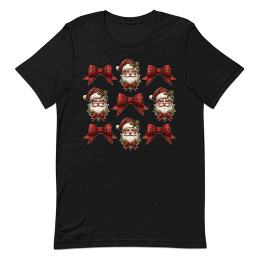 Coquette Christmas Santa Xmas Red Plaid Bow | PRODUCT CODE: CNQEHRMSTNA