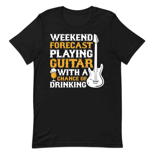 Funny Guitarist Beer Lover Weekend Forecast Humorous Beer Drinker Quot | PRODUCT CODE: FGRTSBRELBEP