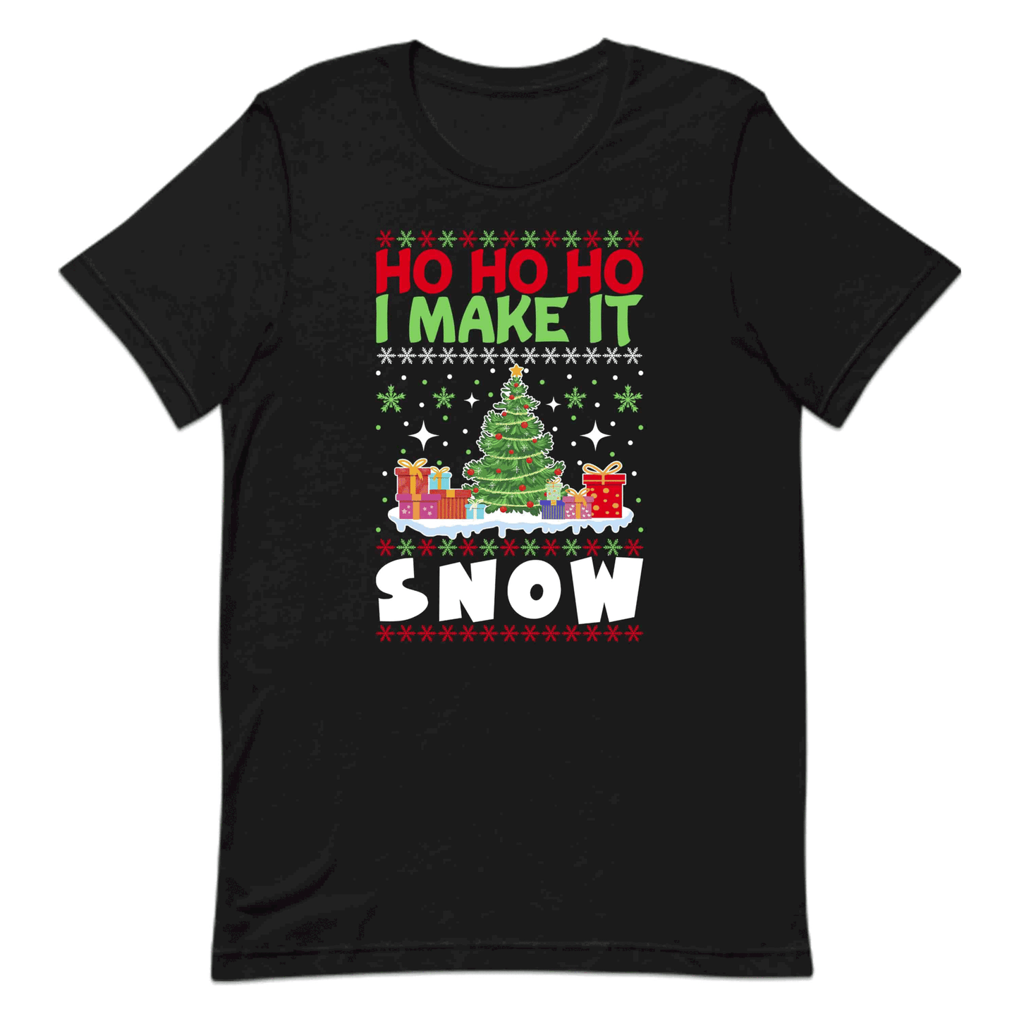 Ho Ho Ho I Make The Snow Christmas Tree Festive Xmas | PRODUCT CODE: HOMKEHSNWCR