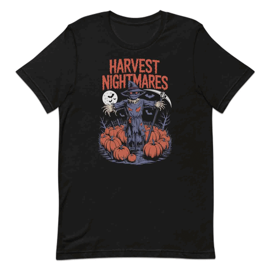 Harvest Nightmares T-Shirt, Spooky Pumpkin Sweatshirt, Creepy Scarecrow Hoodie | PRODUCT CODE: HWHEABNHG